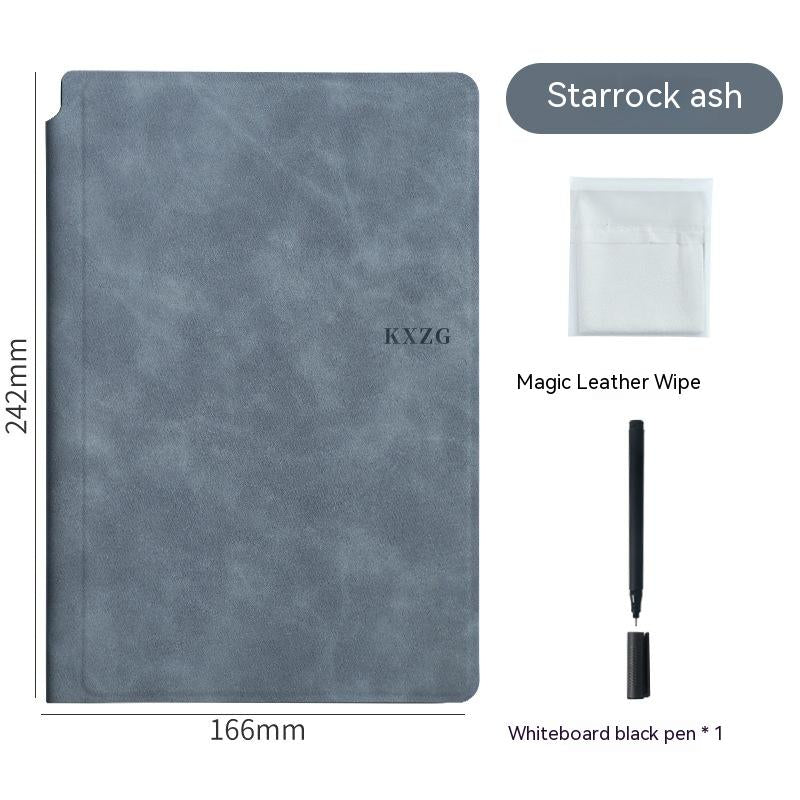 Erasable Journal, Tiny Whiteboard Notebook, Leather cover