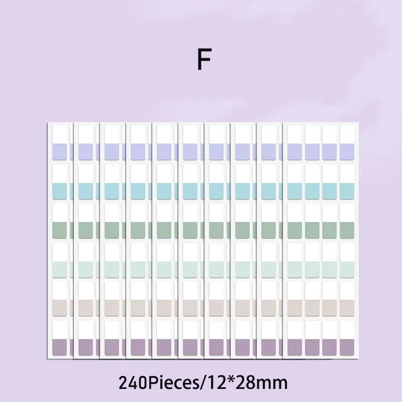 Vintages Index Stickers PET Material Notes School Supplies Creative Stationery Color Labels 60/120/240Pcs/Pack  