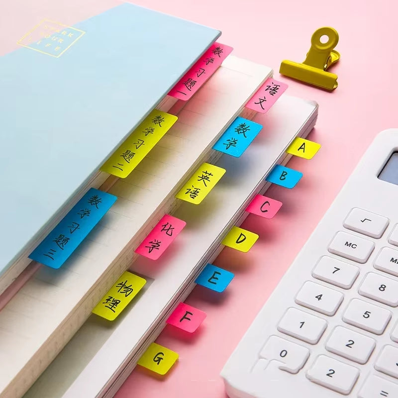 Vintages Index Stickers PET Material Notes School Supplies Creative Stationery Color Labels 60/120/240Pcs/Pack  