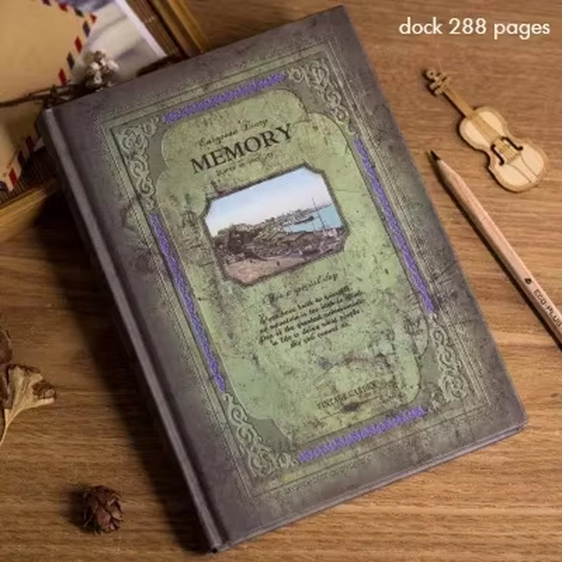 Retro Notebook Journals for Travelers Creative Planner A5 Size, 21X14.5Cm, 320 Pages/ 240 Pages/ 288 Pages, Vintage Pattern