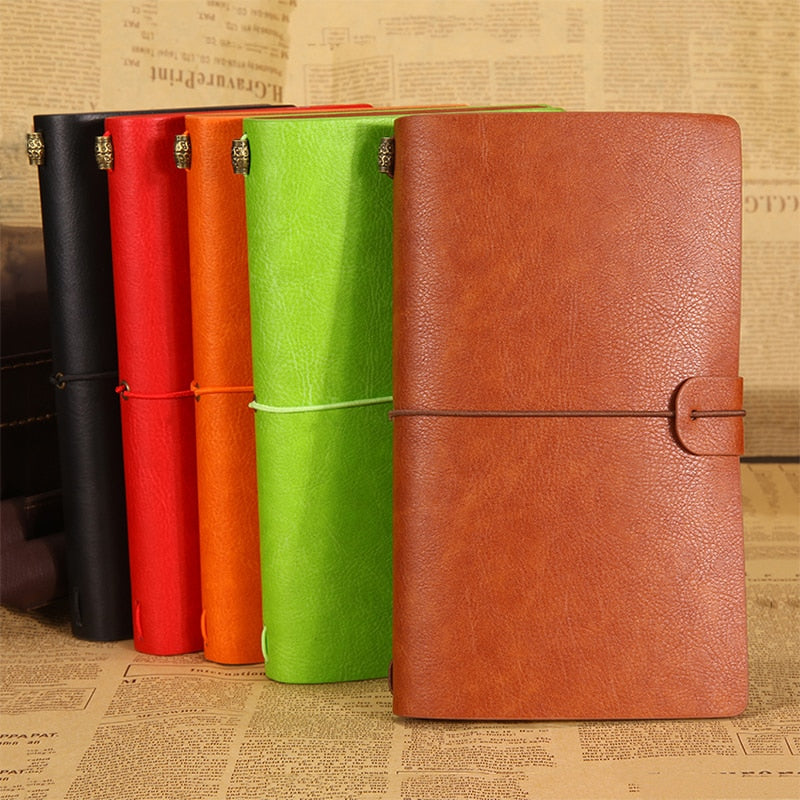 Vintage Travelers Notebook Leather Journal Book A6