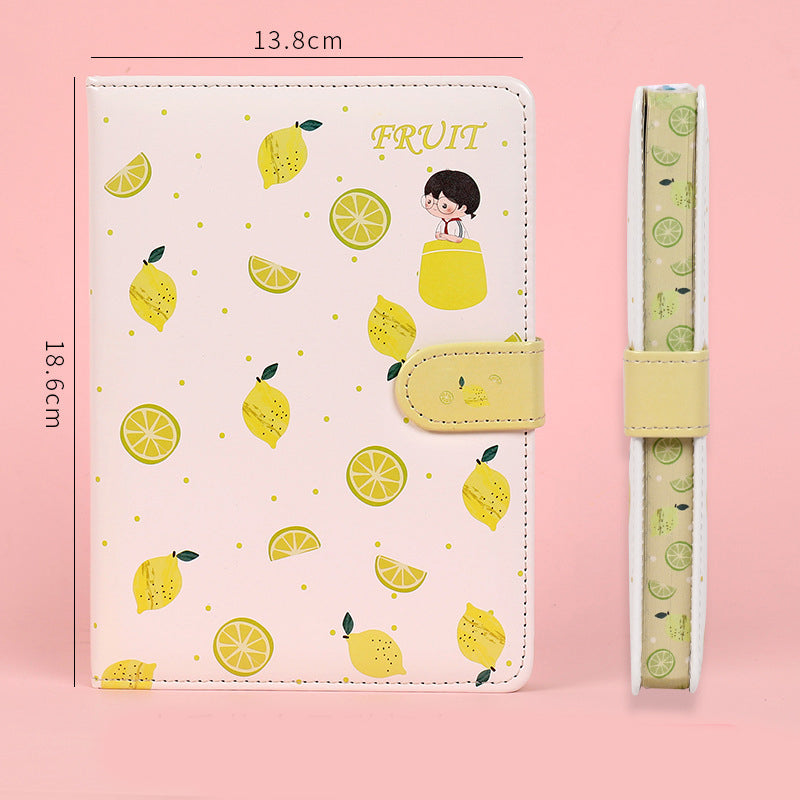 Fruit Print Journal Notebook Planner Magnetic Buckle Yearly Agenda Color Illustration Daily Planner Stationery