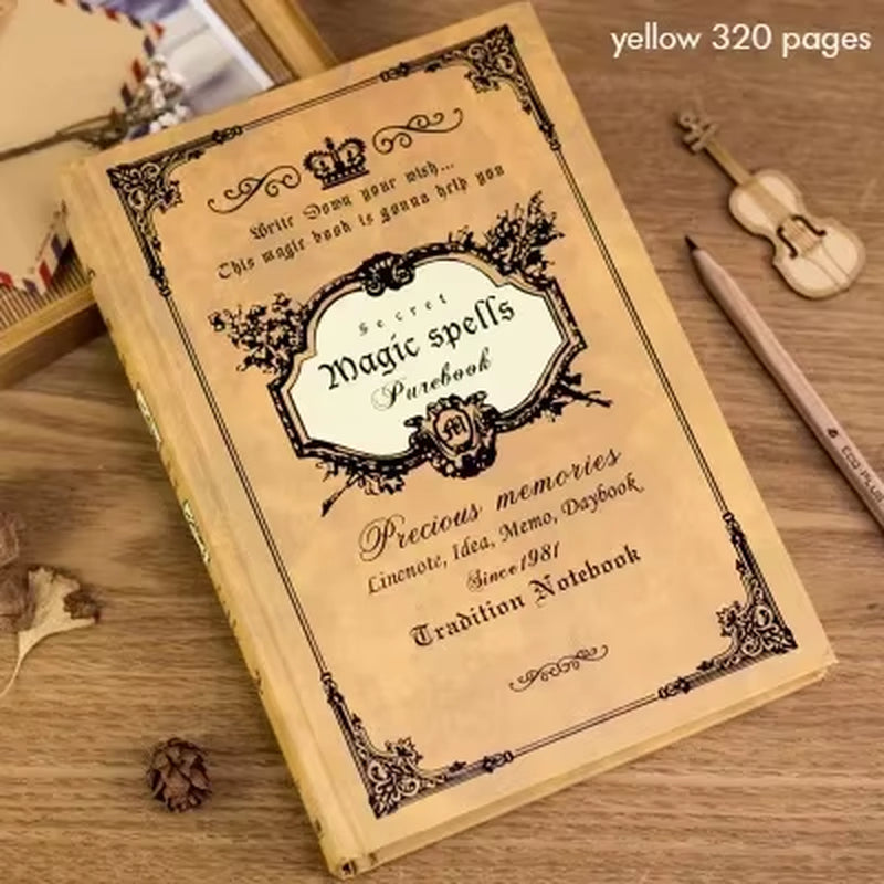 Retro Notebook Journals for Travelers Creative Planner A5 Size, 21X14.5Cm, 320 Pages/ 240 Pages/ 288 Pages, Vintage Pattern