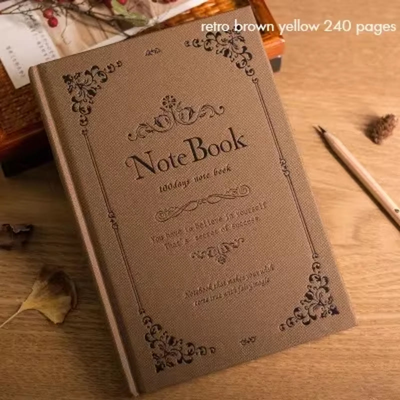 Retro Notebook Journals for Travelers Creative Planner A5 Size, 21X14.5Cm, 320 Pages/ 240 Pages/ 288 Pages, Vintage Pattern