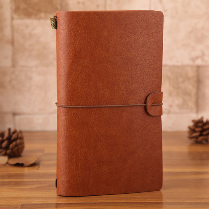 Vintage Travelers Notebook Leather Journal Book A6