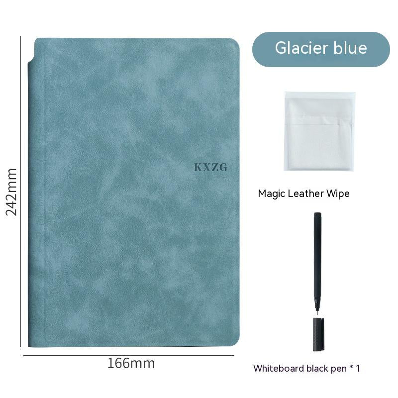 Erasable Journal, Tiny Whiteboard Notebook, Leather cover