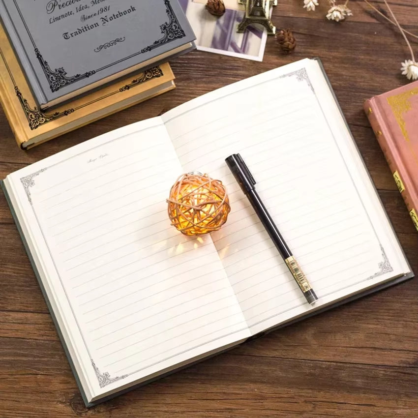 Retro Notebook Journals for Travelers Creative Planner A5 Size, 21X14.5Cm, 320 Pages/ 240 Pages/ 288 Pages, Vintage Pattern