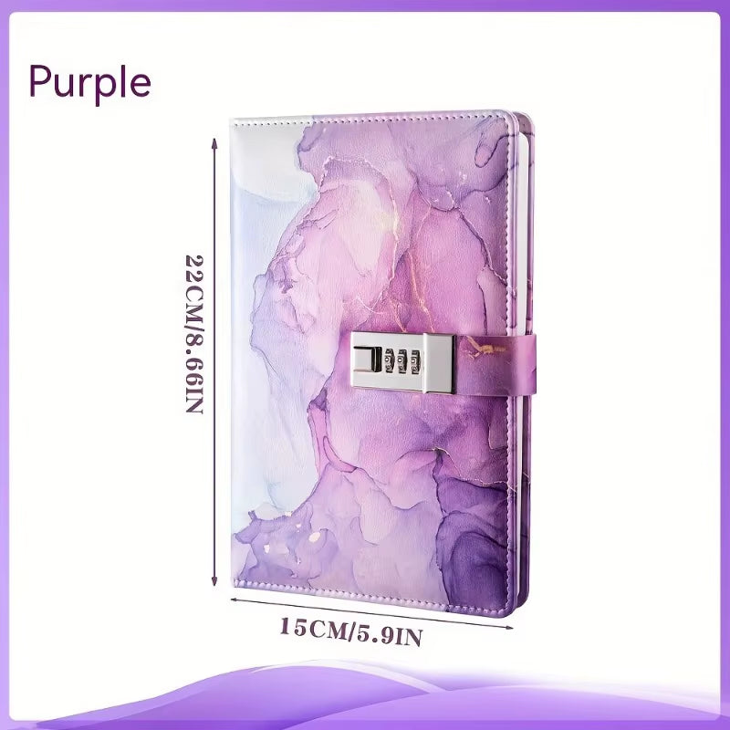 Lock Journal,  Password Book, Size A5, Student Notepad Stationery Notebook
