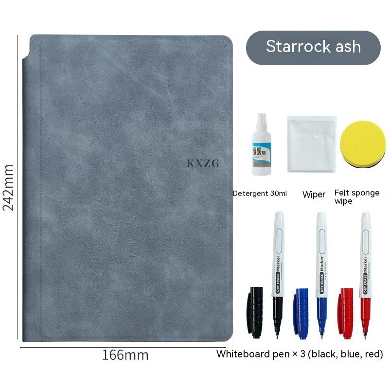 Erasable Journal, Tiny Whiteboard Notebook, Leather cover
