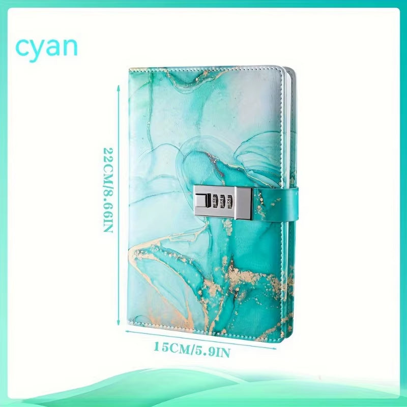 Lock Journal,  Password Book, Size A5, Student Notepad Stationery Notebook