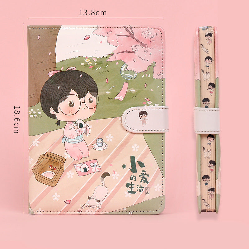 Fruit Print Journal Notebook Planner Magnetic Buckle Yearly Agenda Color Illustration Daily Planner Stationery