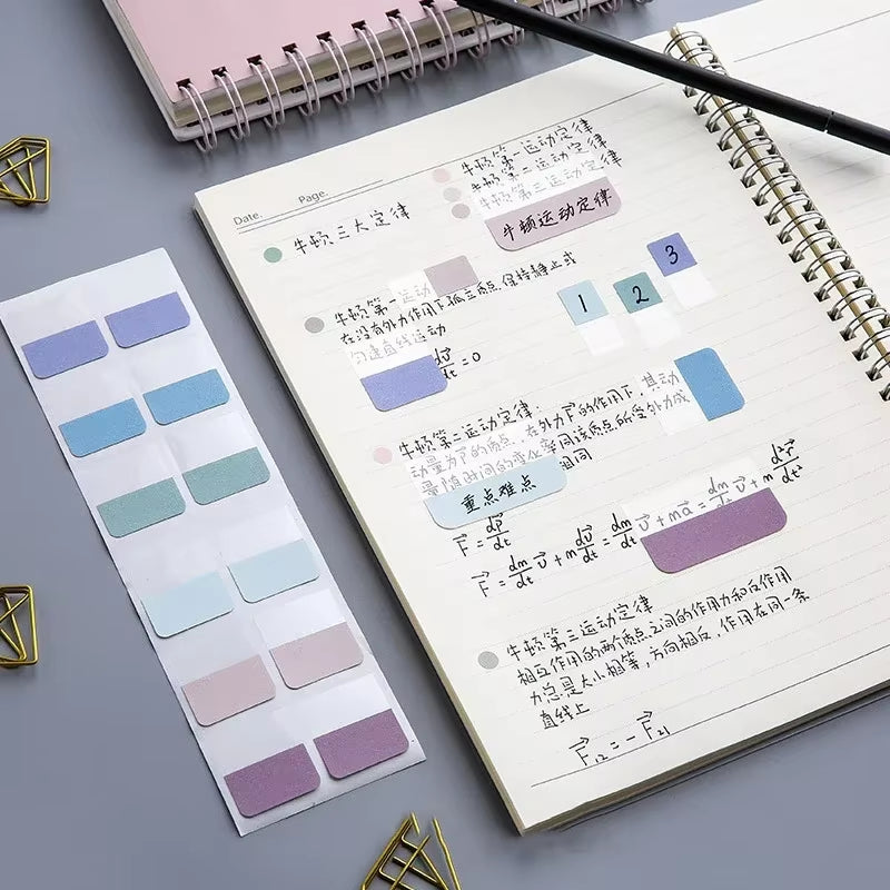 Vintages Index Stickers PET Material Notes School Supplies Creative Stationery Color Labels 60/120/240Pcs/Pack  
