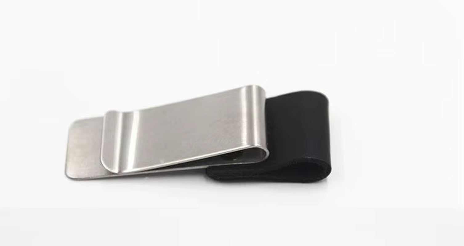 Pen Clip, Retro Metal and leather clip for Journal Notebook - Stainless Steel Pen Holder