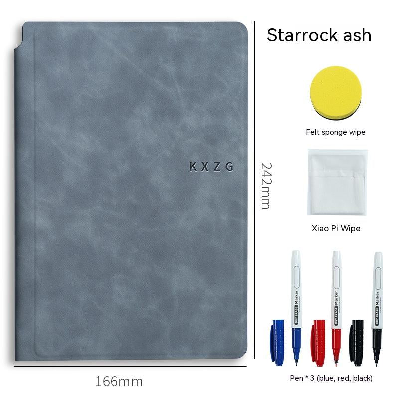 Erasable Journal, Tiny Whiteboard Notebook, Leather cover