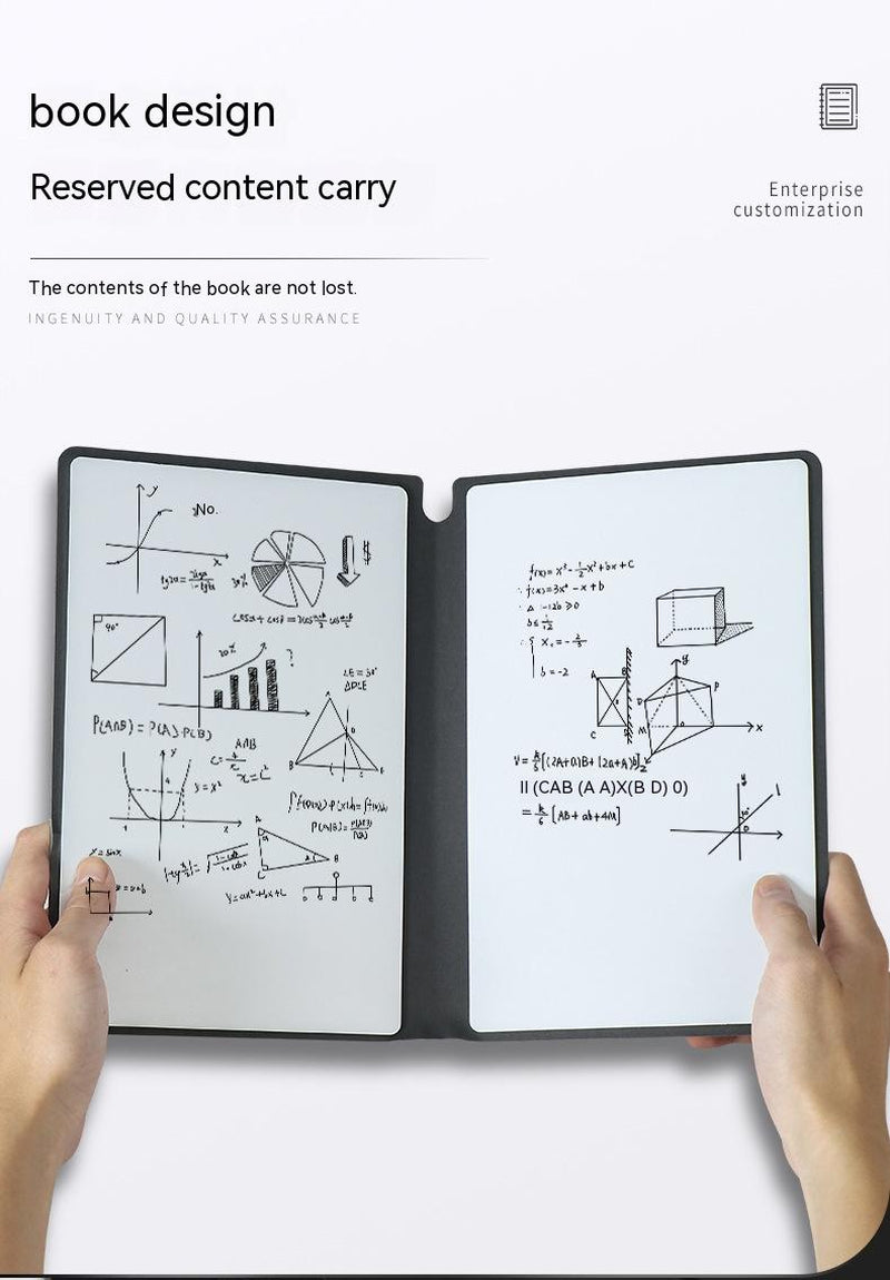 Erasable Journal, Tiny Whiteboard Notebook, Leather cover