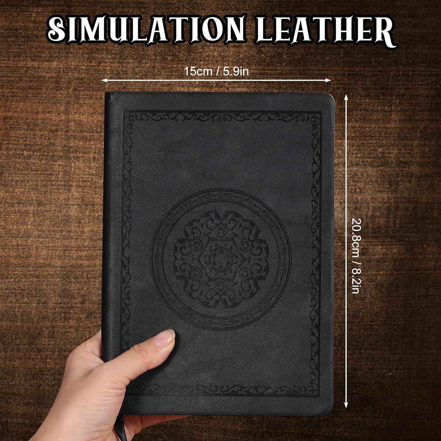 Leather Vintage Journal Notebook, 300 Pages, Leather Softcover Lined Journal