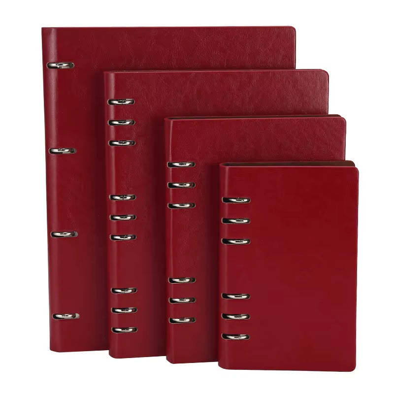 Premium Leather Journal Notebook, Loose-Leaf Binder with 100 pages, in A4, A5, A6, and B5 Sizes - Detachable Notepad Stationery