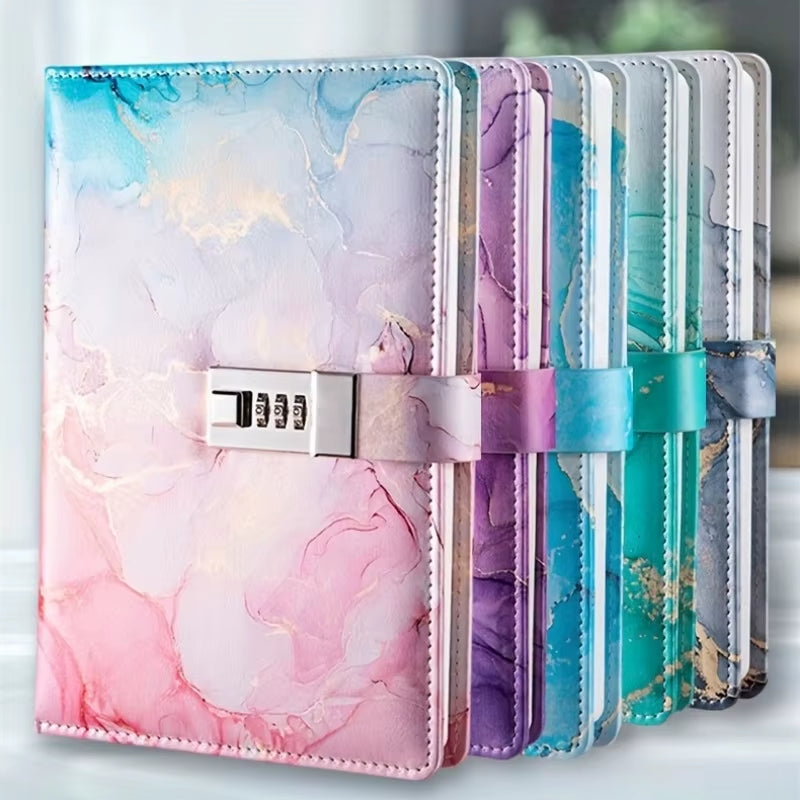 Lock Journal,  Password Book, Size A5, Student Notepad Stationery Notebook