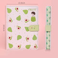 Fruit Print Journal Notebook Planner Magnetic Buckle Yearly Agenda Color Illustration Daily Planner Stationery