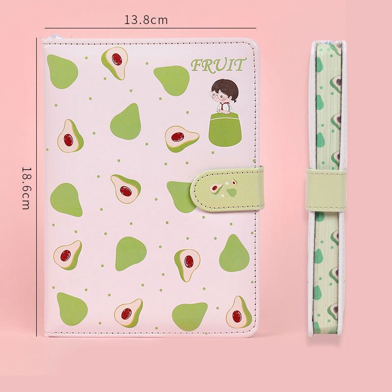 Fruit Print Journal Notebook Planner Magnetic Buckle Yearly Agenda Color Illustration Daily Planner Stationery