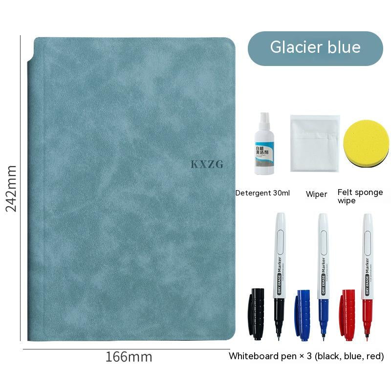 Erasable Journal, Tiny Whiteboard Notebook, Leather cover