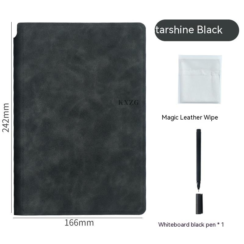Erasable Journal, Tiny Whiteboard Notebook, Leather cover