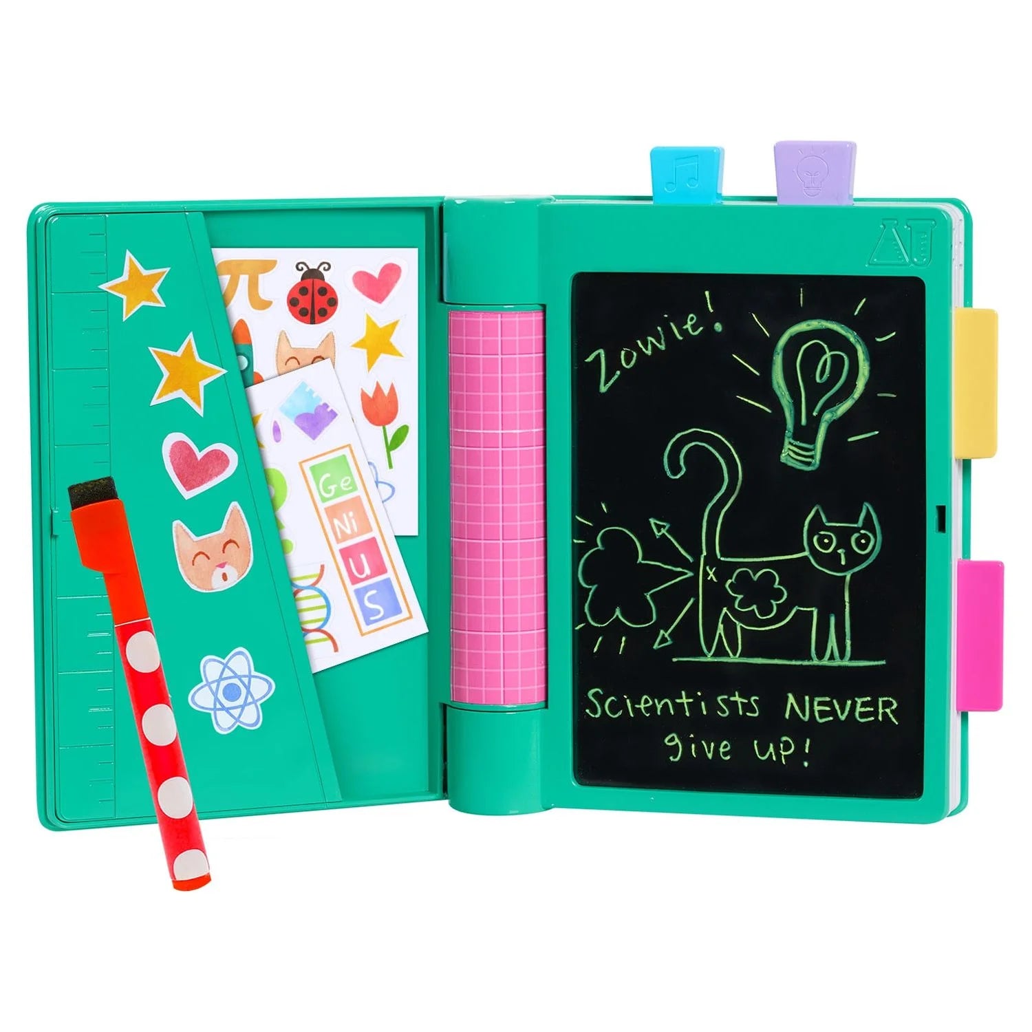 Glow and Go Notebook, Lights up and Plays the "The Why Song", Includes Experiment Card, Kids Toys for Ages 3 Up, Gifts and Presents