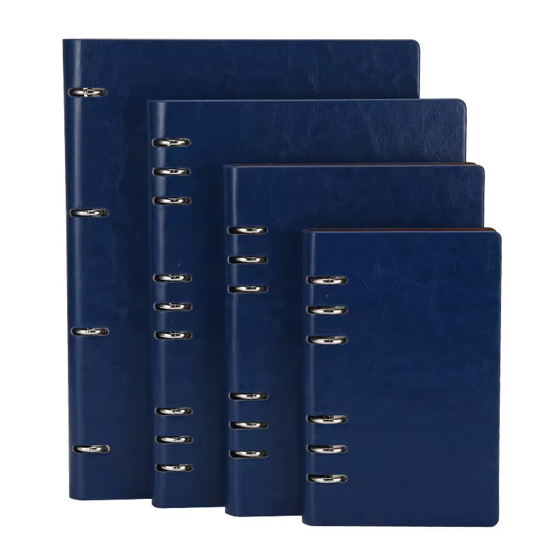 Premium Leather Journal Notebook, Loose-Leaf Binder with 100 pages, in A4, A5, A6, and B5 Sizes - Detachable Notepad Stationery