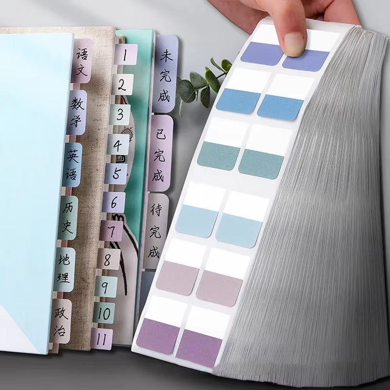 Vintages Index Stickers PET Material Notes School Supplies Creative Stationery Color Labels 60/120/240Pcs/Pack  