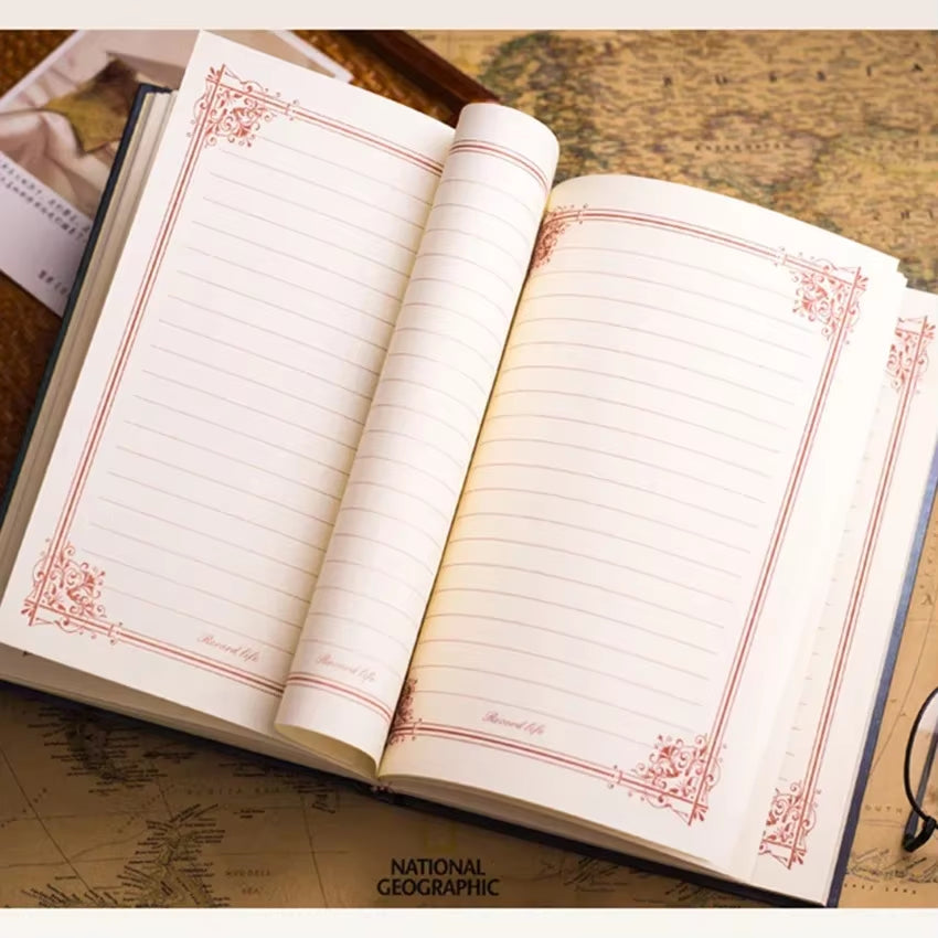 Retro Notebook Journals for Travelers Creative Planner A5 Size, 21X14.5Cm, 320 Pages/ 240 Pages/ 288 Pages, Vintage Pattern