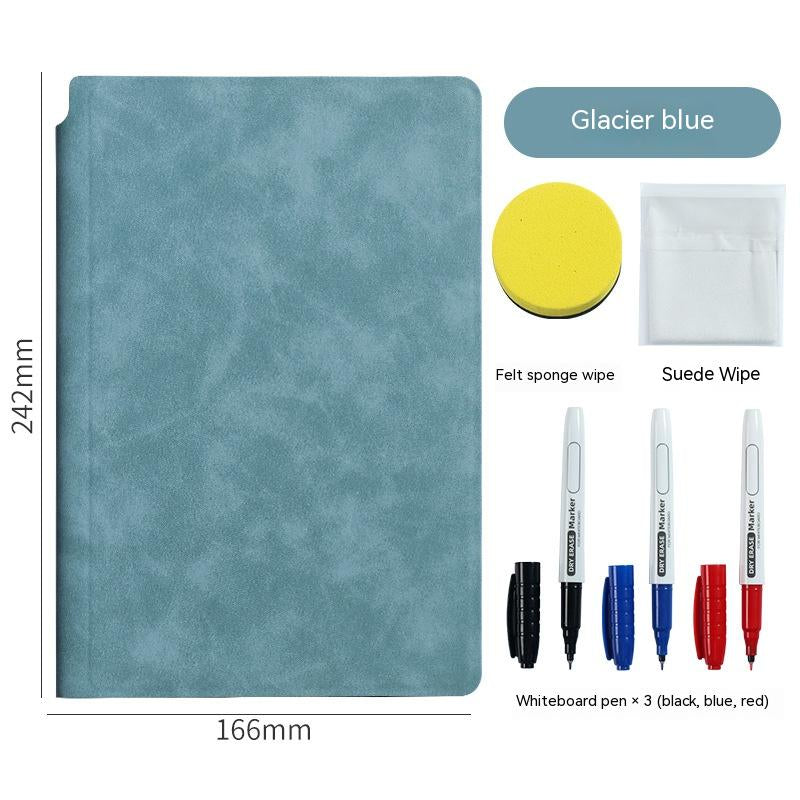 Erasable Journal, Tiny Whiteboard Notebook, Leather cover