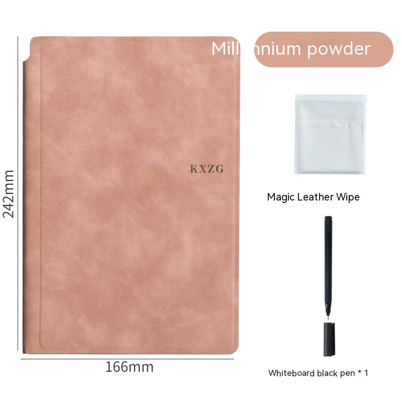 Erasable Journal, Tiny Whiteboard Notebook, Leather cover