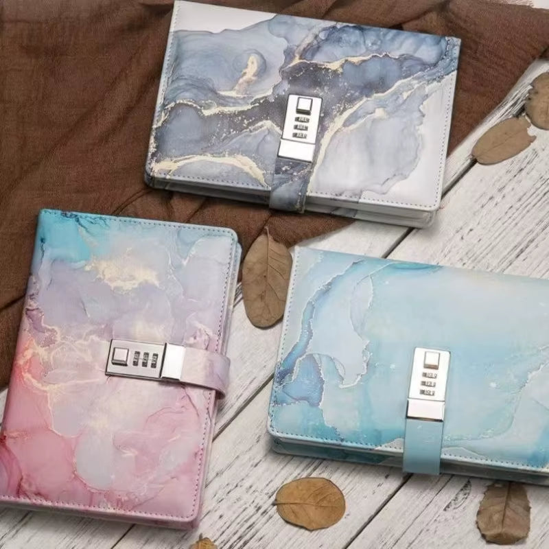 Lock Journal,  Password Book, Size A5, Student Notepad Stationery Notebook