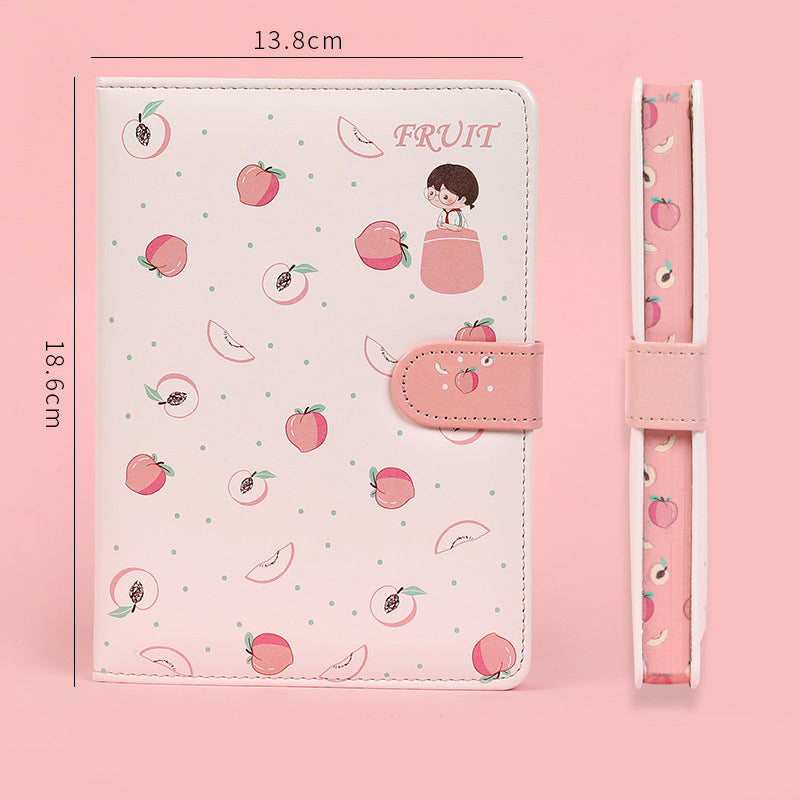 Fruit Print Journal Notebook Planner Magnetic Buckle Yearly Agenda Color Illustration Daily Planner Stationery