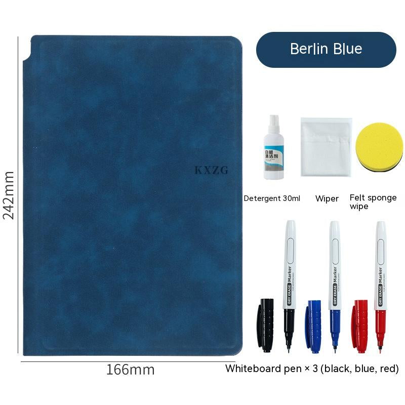Erasable Journal, Tiny Whiteboard Notebook, Leather cover